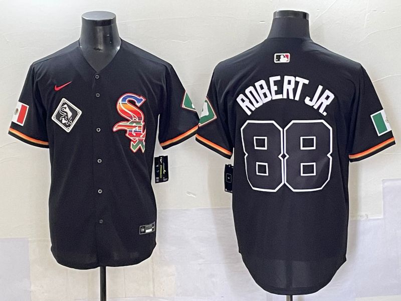 Men 2025 Chicago White Sox #88 Robert jr Black Game Nike MLB Jersey style 7098